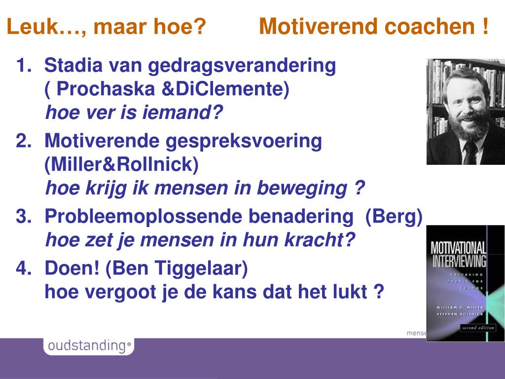 PPT - Motivatie 3.0: motiverend coachen van ervaren medewerkers