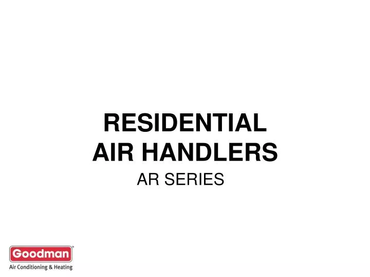residential air handlers n.