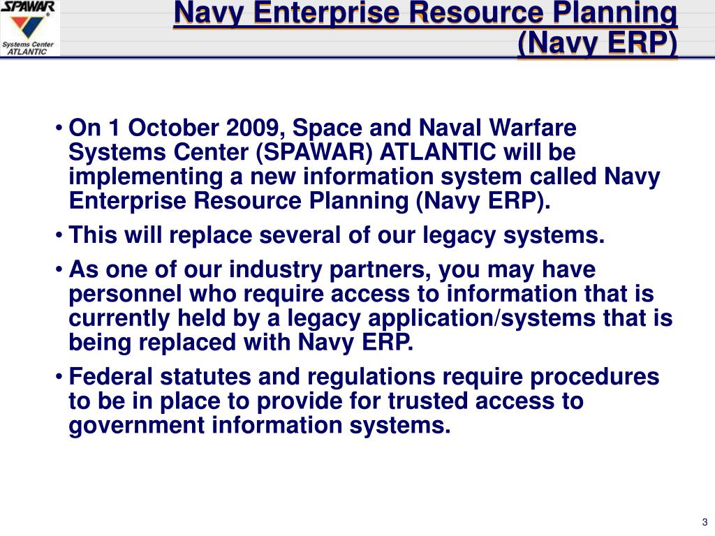 navy enterprise resource planning system