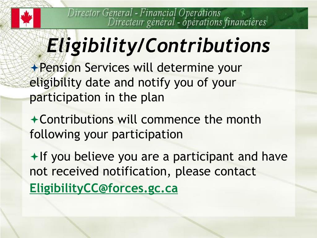 PPT Canadian Forces Pension Plan Administration PowerPoint