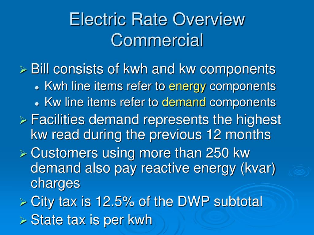 PPT Introduction to LADWP Electric & Water Rates PowerPoint