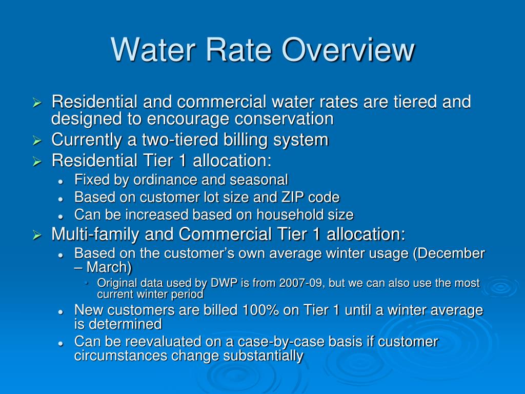 PPT Introduction to LADWP Electric & Water Rates PowerPoint