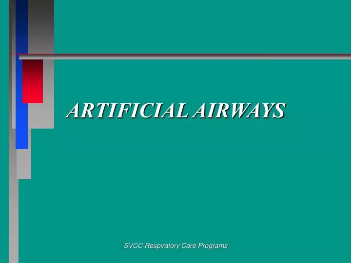 artificial airways n.