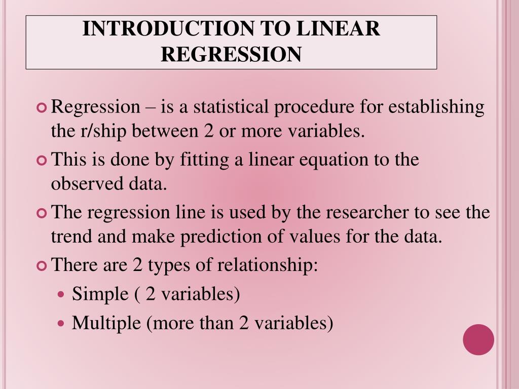 Introduction To Linear Regression