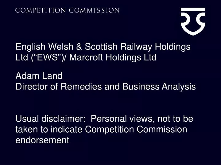 english welsh scottish railway holdings ltd ews marcroft holdings ltd n.