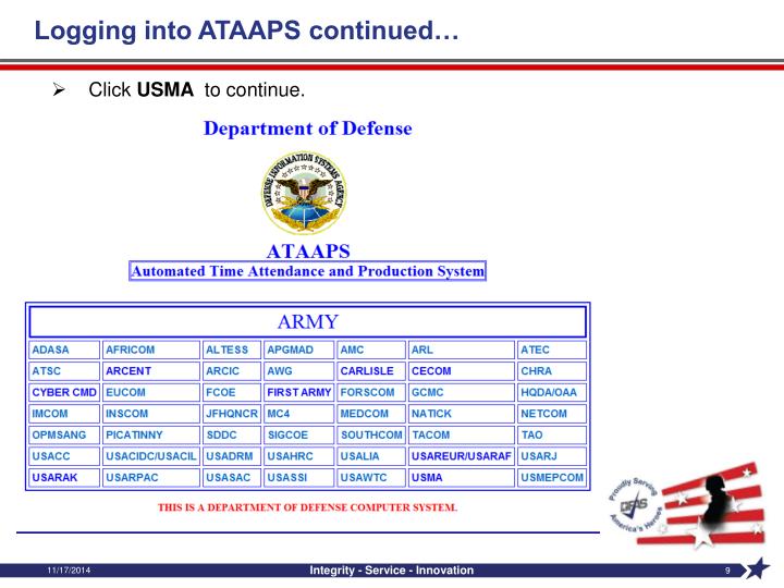 PPT Automated Time Attendance and Production System (ATAAPS) User