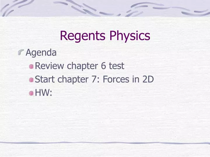 PPT Regents Physics PowerPoint Presentation, free download ID6739495