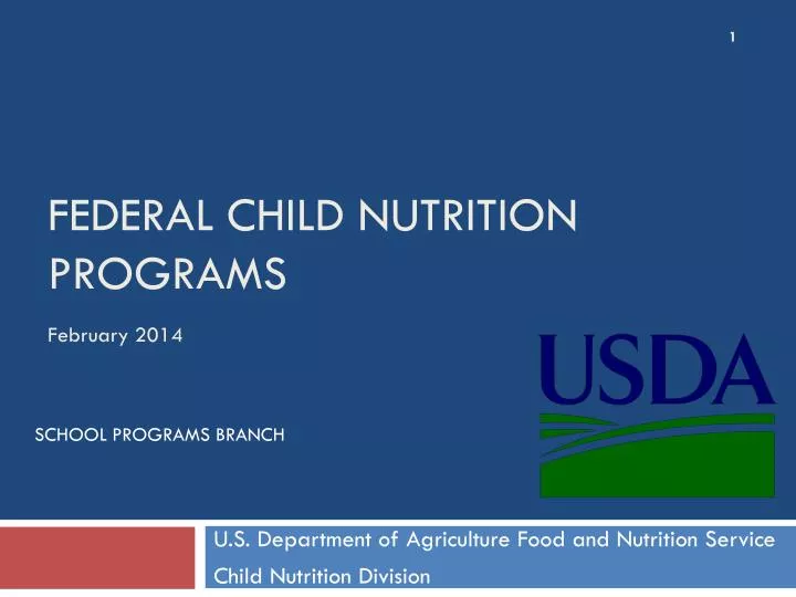 federal child nutrition programs n.