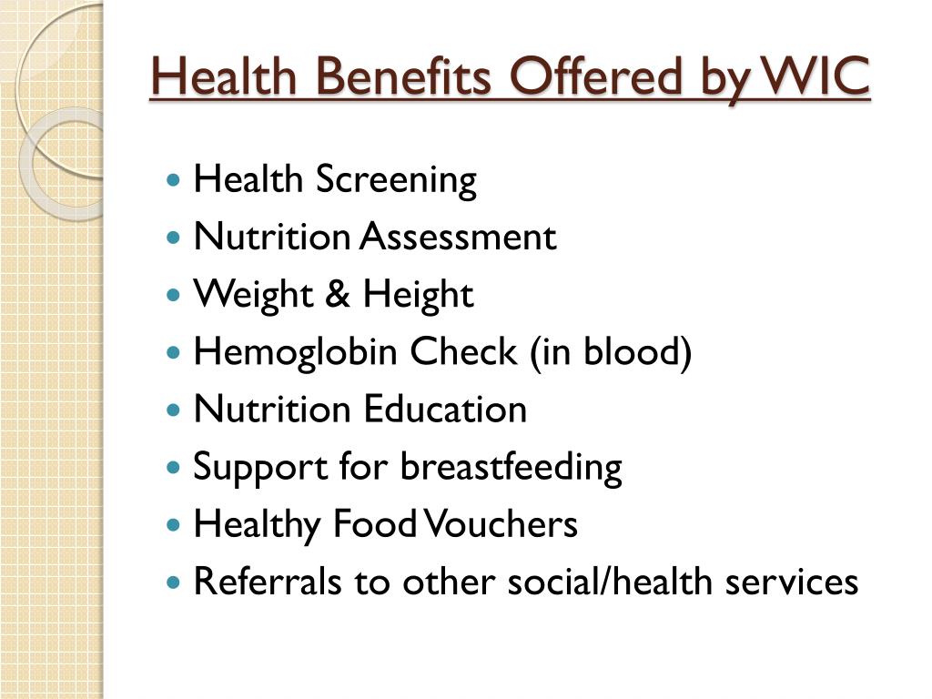 wic benefits list