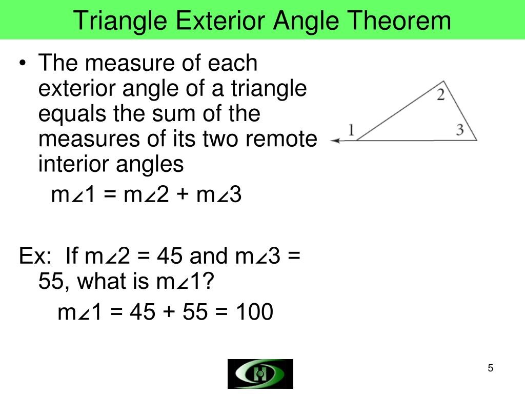Ppt Triangle Angle Sum Theorem Triangle Exterior Angle