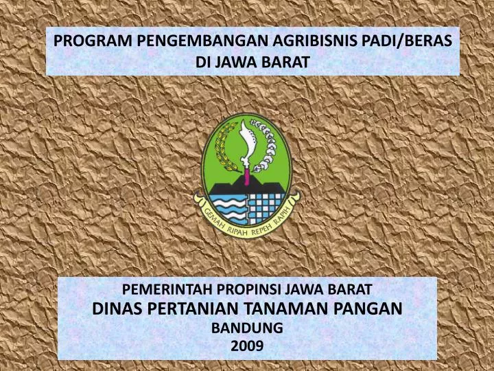 Ppt Program Pengembangan Agribisnis Padiberas Di Jawa