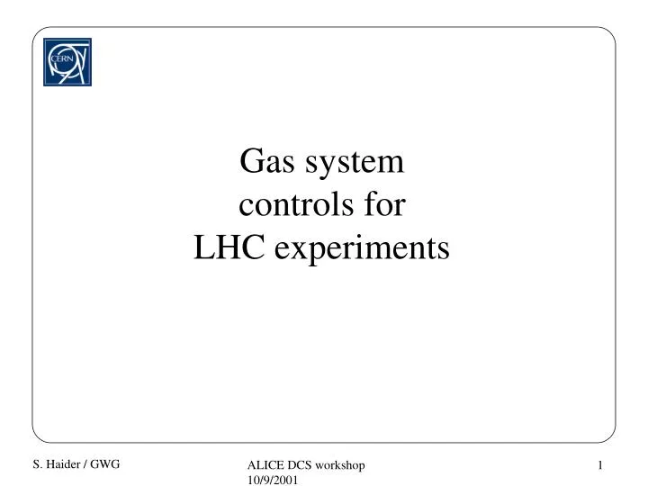 gas system controls for lhc experiments n.