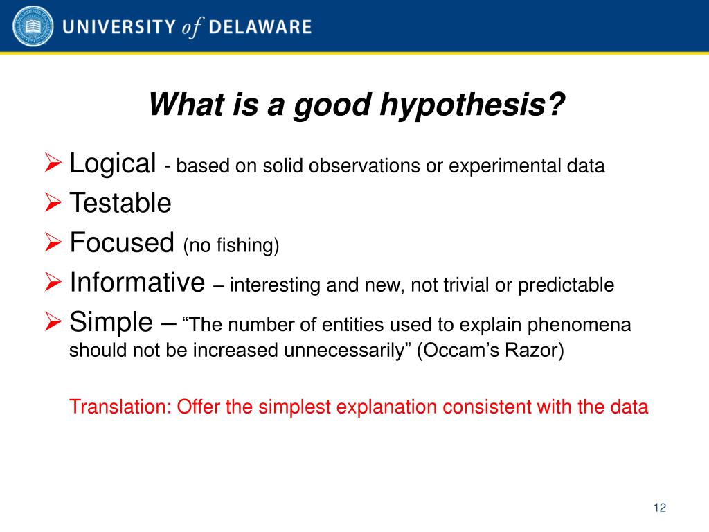 what is a good hypothesis