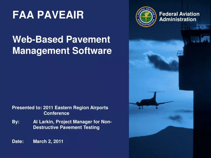 faa paveair web based pavement management software n.