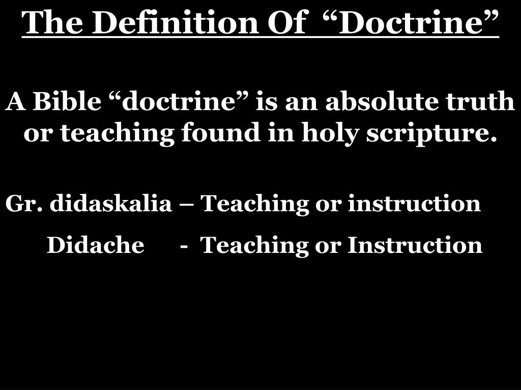 PPT THE BIBLE DOCTRINE AND YOU PowerPoint Presentation Free 