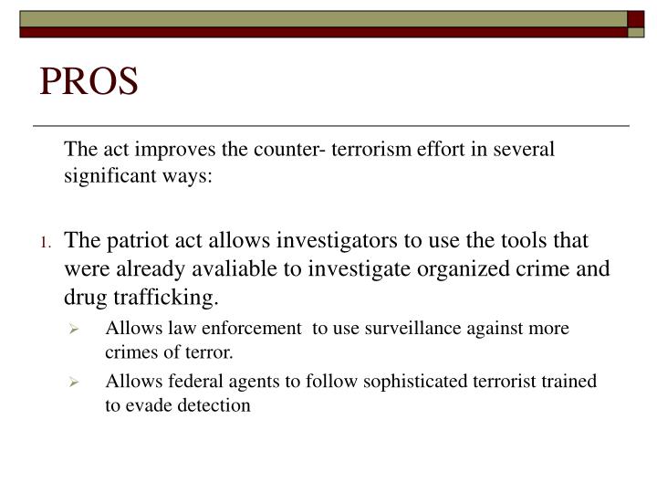 The Pros And Cons Of Counter-Terrorism