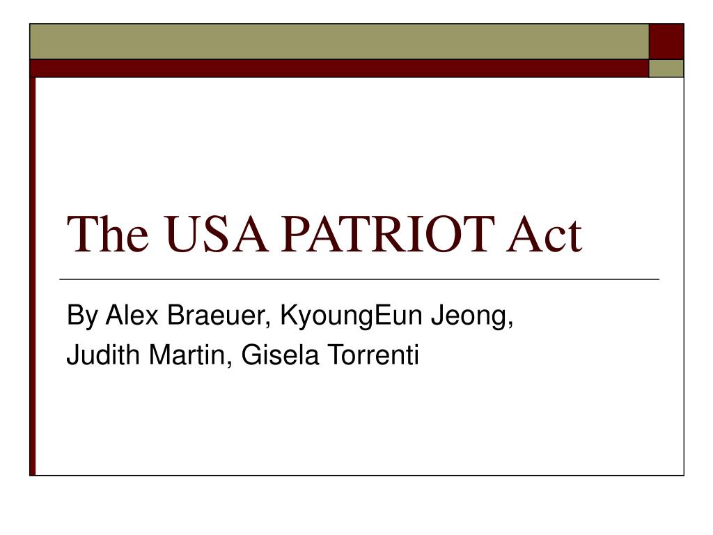 patriot act cons