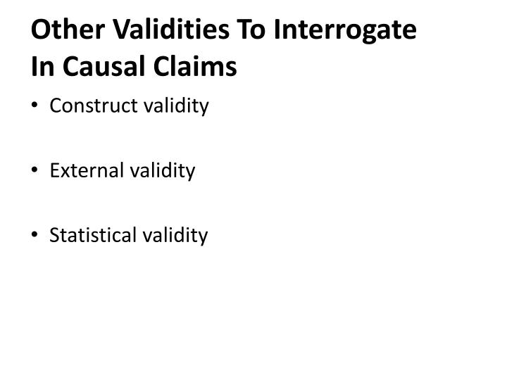 frequency association and causal claims examples