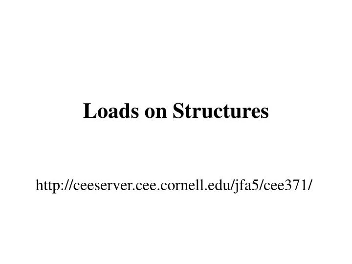 loads on structures n.