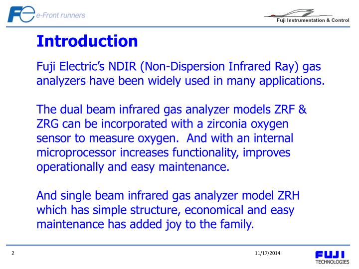 PPT Fuji Electric NDIR Gas Analyzers PowerPoint Presentation ID6748500