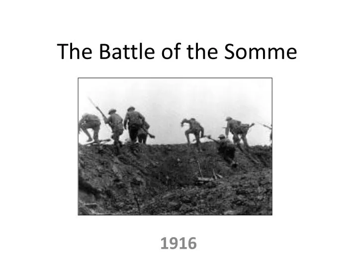 the battle of the somme n.