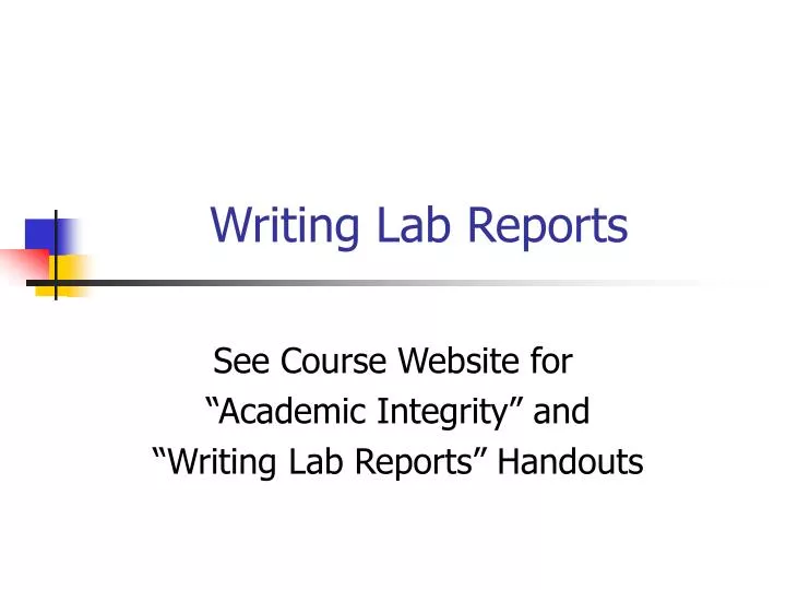 writing lab reports n.