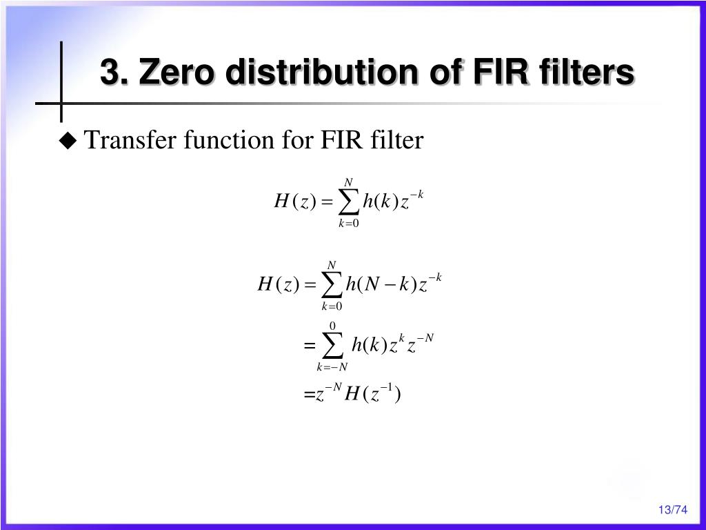 PPT - Chapter 7 Finite Impulse Response(FIR) Filter Design PowerPoint  Presentation - ID:6751205