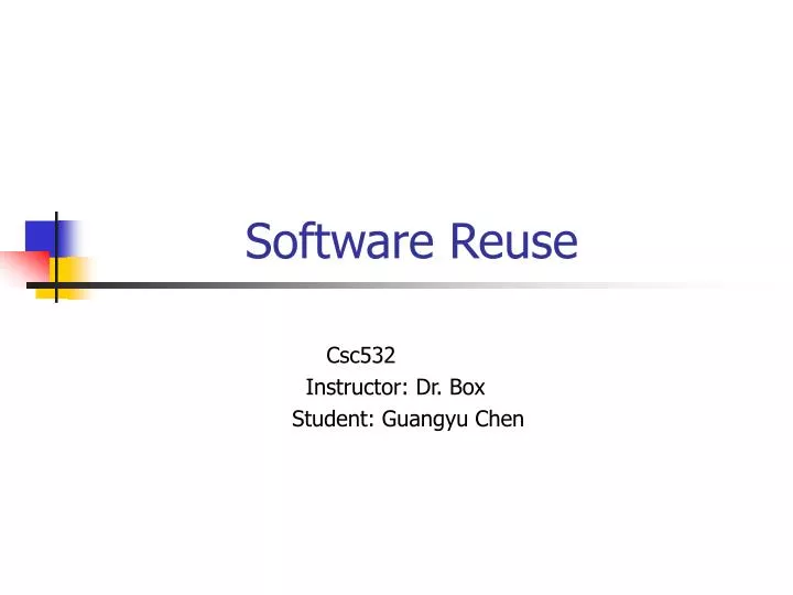 software reuse n.