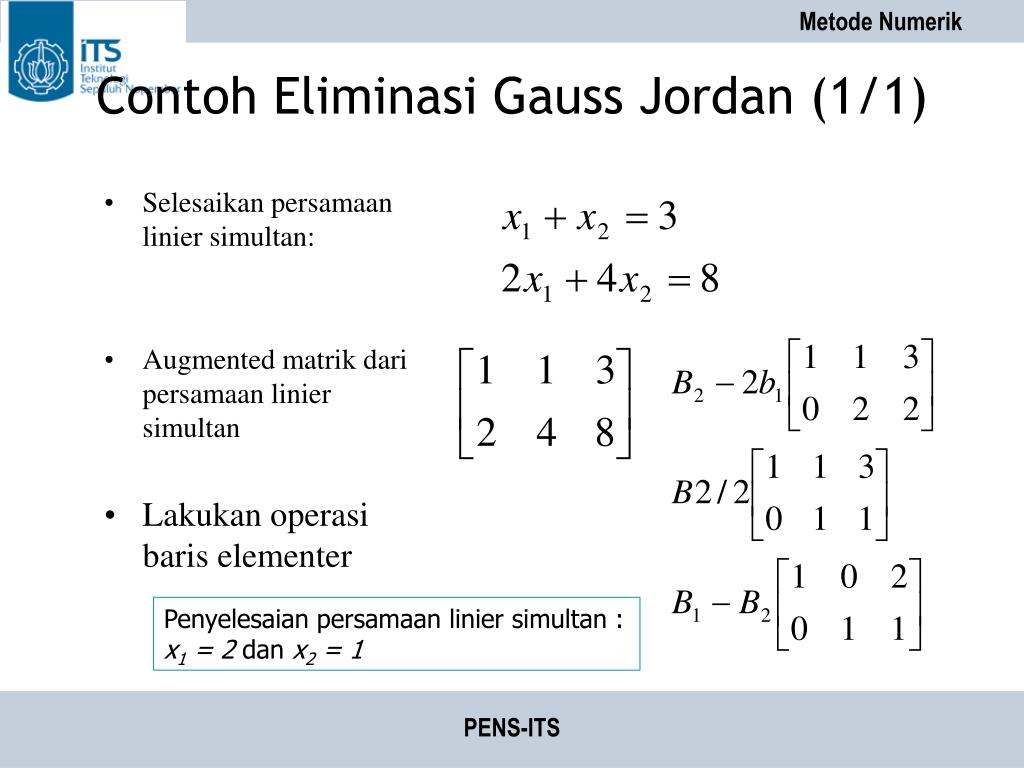 Kumpulan Contoh Soal: Contoh Soal Eliminasi Gauss