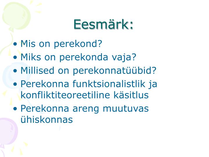 Perekond kui sotsiaalne grupp ja sotsiaalne institutsioon Perekond kui sotsiaalne grupp ja sotsiaalne institutsioon