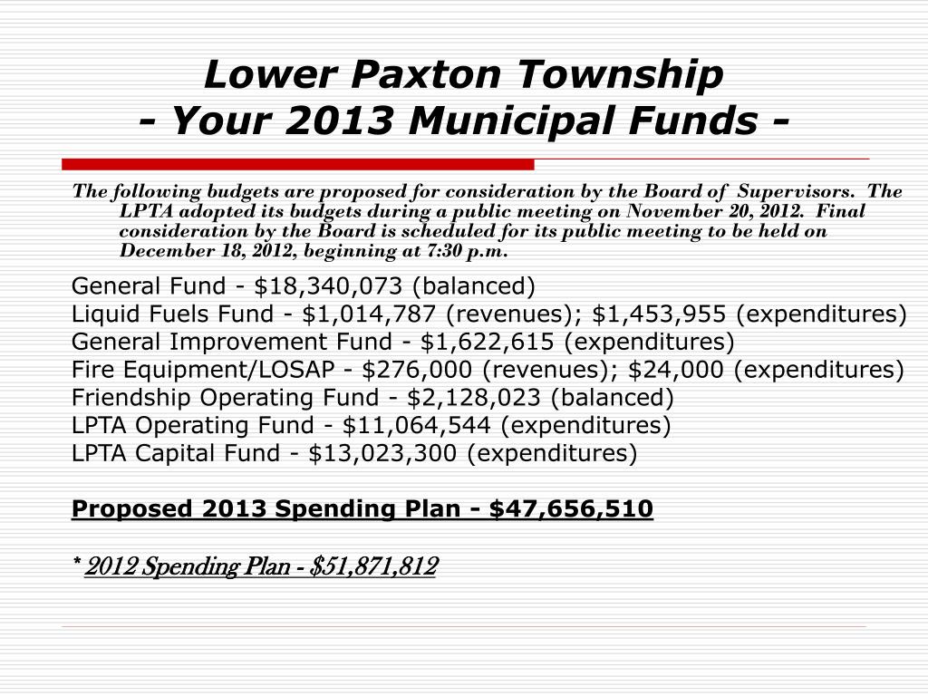 lower paxton township tax rate