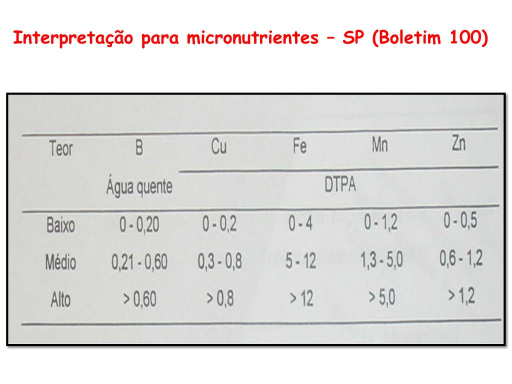 Interpretação do Boletim 