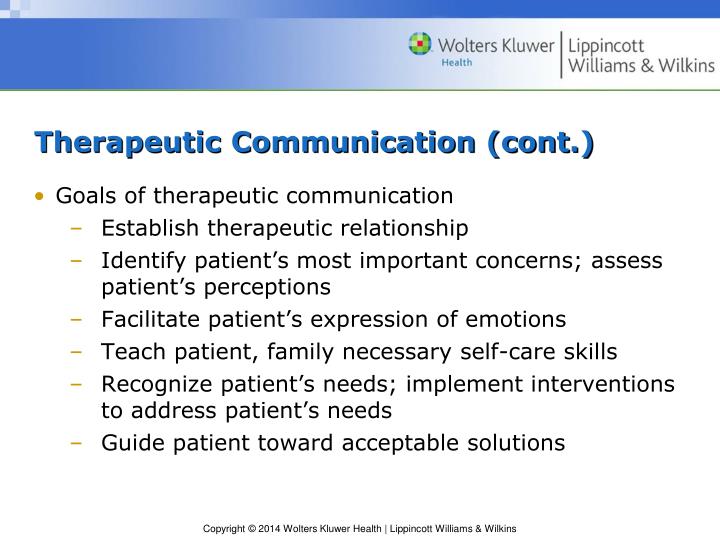 PPT - Chapter 6 Therapeutic Communication PowerPoint Presentation - ID ...