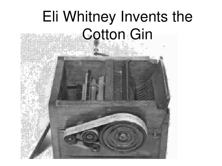 eli whitney invents the cotton gin n.
