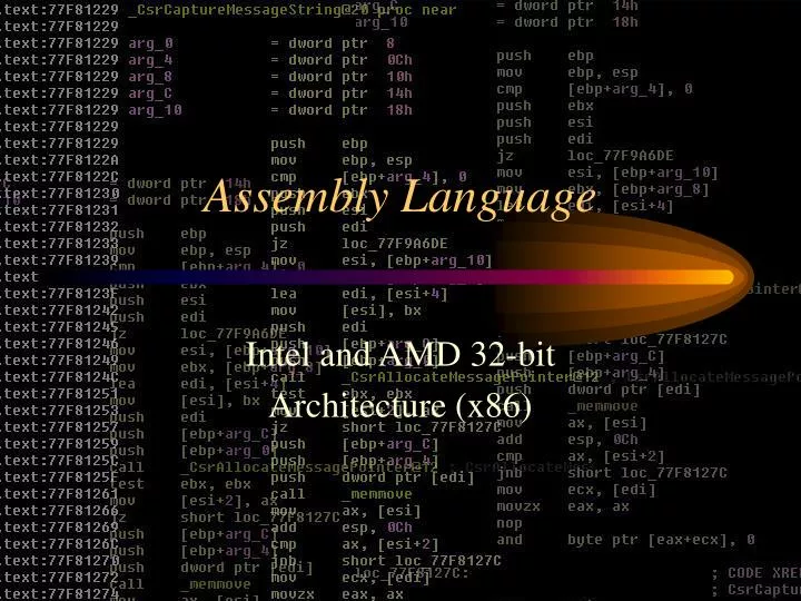 PPT - Assembly Language PowerPoint Presentation, free download - ID:6756917