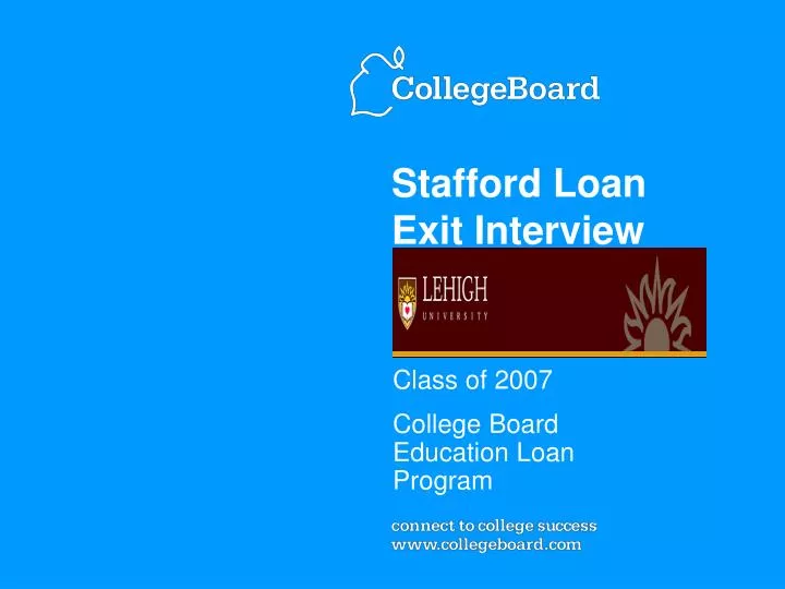 stafford loan exit interview n.