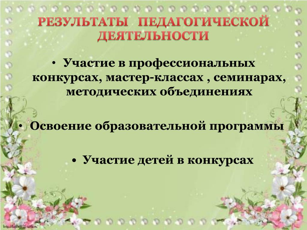 Результаты педагогической деятельности воспитателя для аттестации пример PPT - ПОРТФОЛИО PowerPoint Presentation, free download - ID:6759214