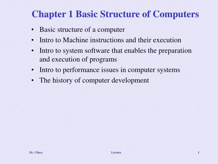 PPT - Chapter 1 Basic Structure of Computers PowerPoint Presentation ...