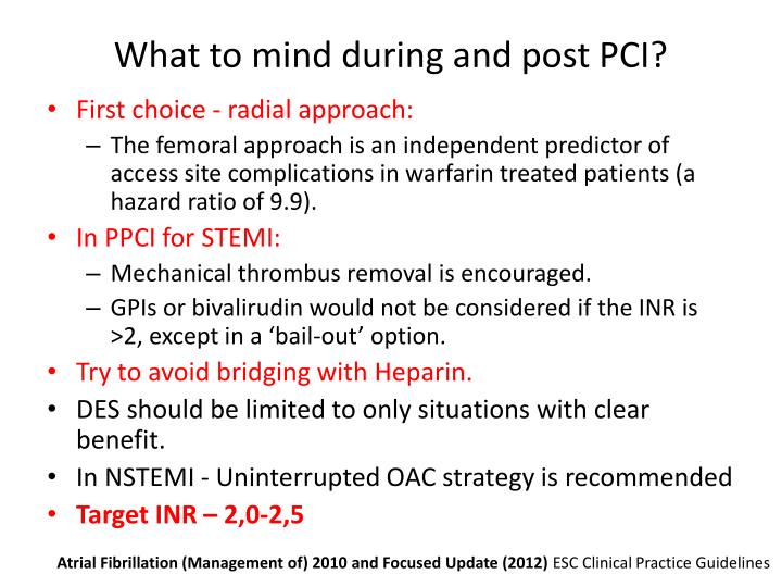 PPT - The patient with atrial fibrillation who needs PCI. The ...