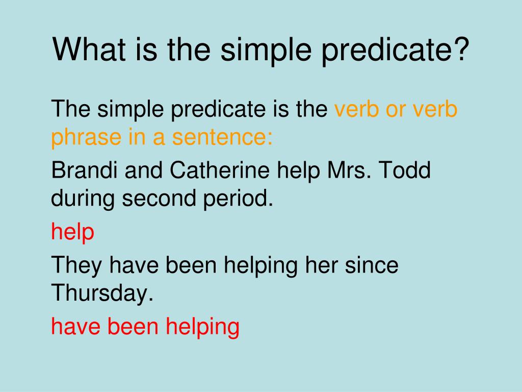 Examples simple sentences subject Subject: Examples