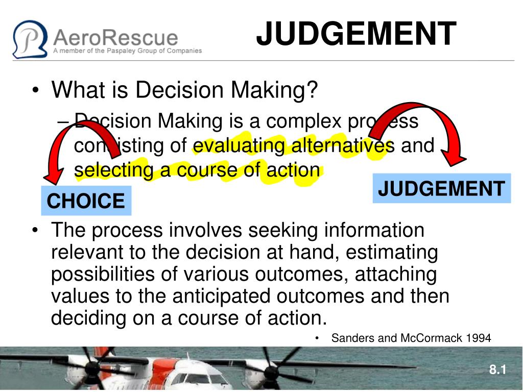 Judgment And Decision Making Skills PPT - ELEMENT 8 Judgement and Decision Making PowerPoint Presentation