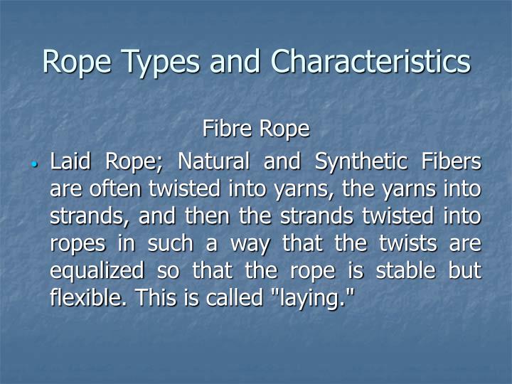 So Many Options Rope PPT - Rope Types and Characteristics PowerPoint Presentation - ID:6762393