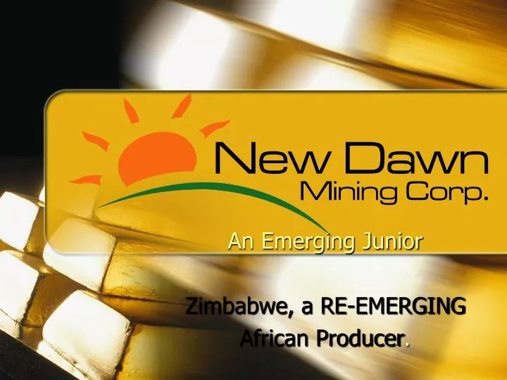 an emerging junior zimbabwe a re emerging african producer n.