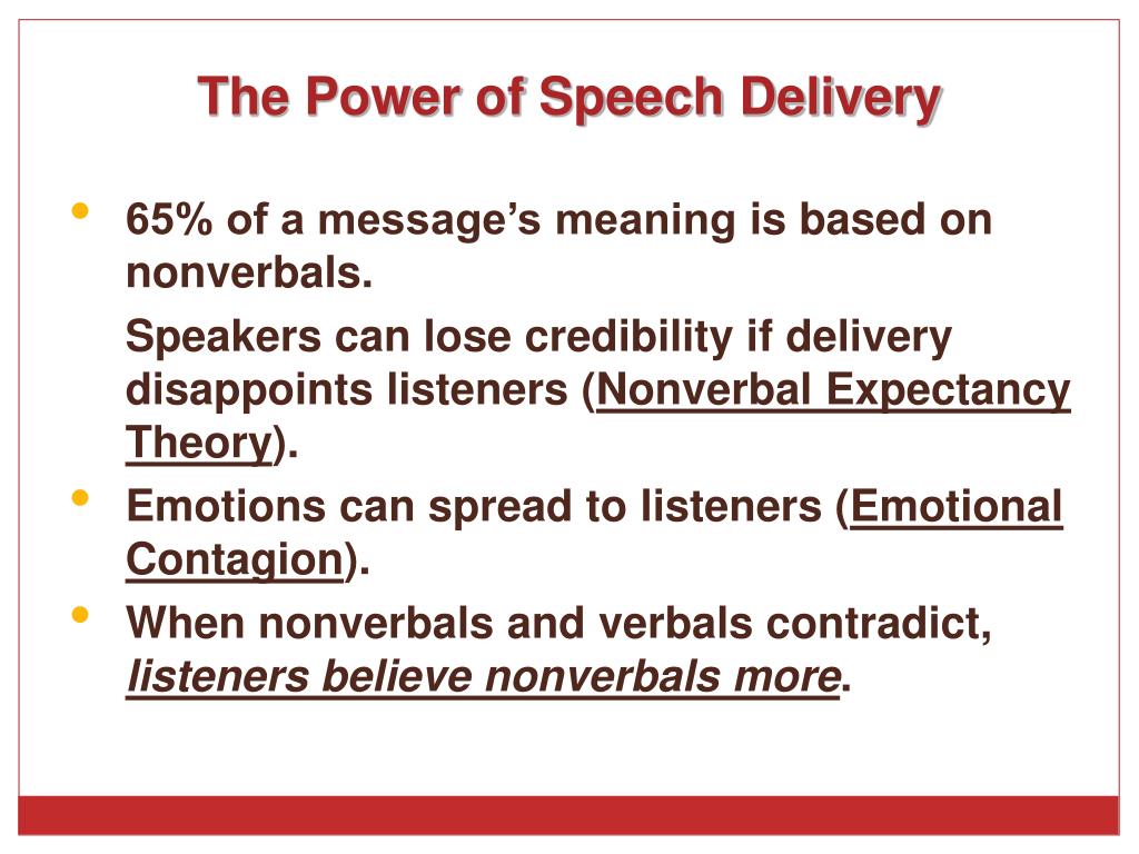 meaning of speech delivery
