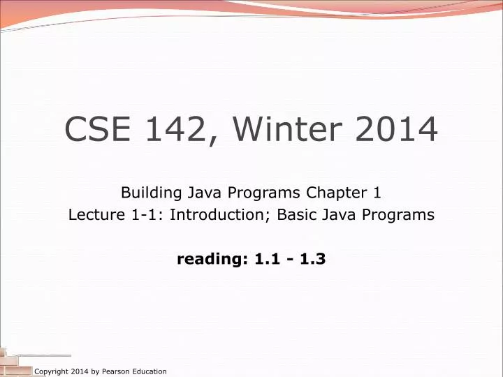 PPT CSE 142, Winter 2014 PowerPoint Presentation, free download ID