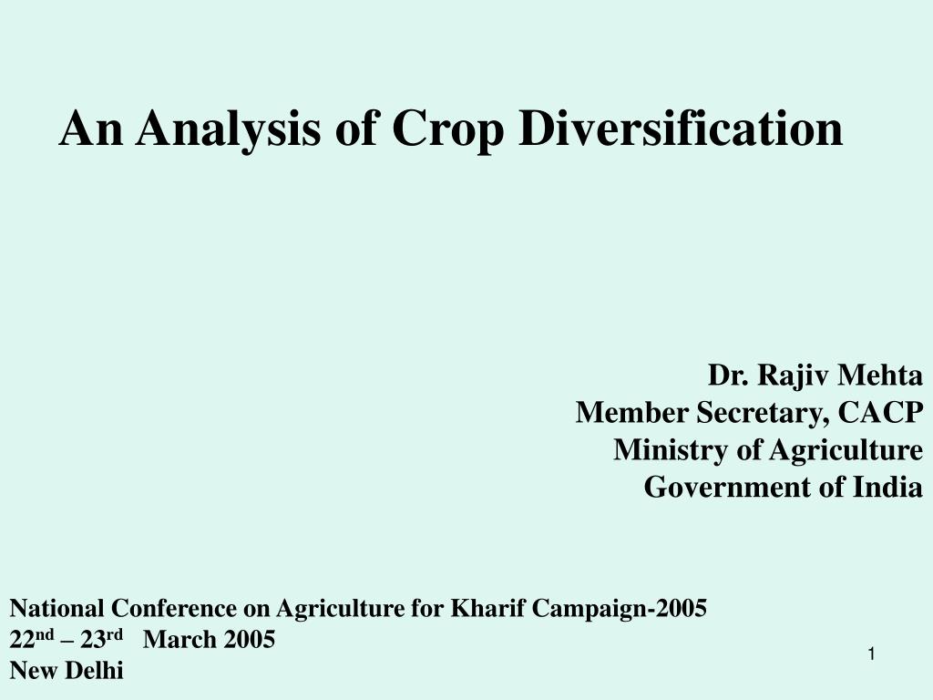 research paper on crop diversification