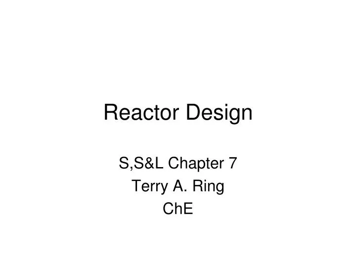 thesis reactor design