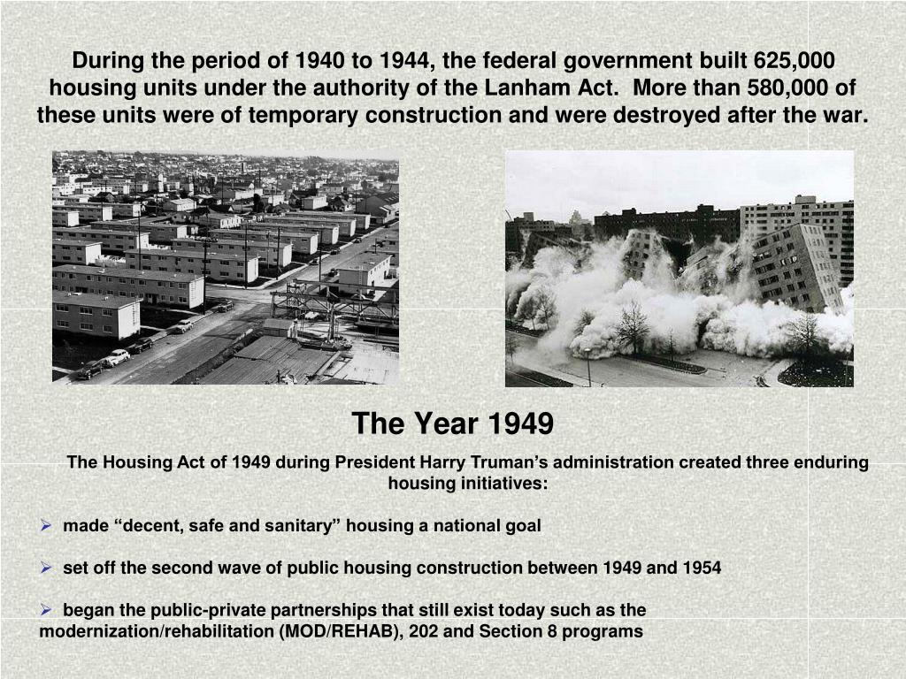 PPT - The History of Federal Housing PowerPoint Presentation, free ...