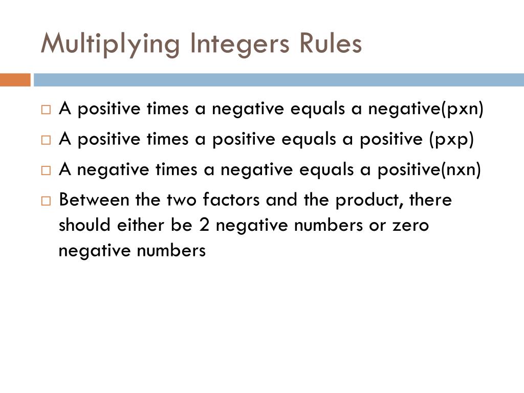 PPT - Multiplying integers PowerPoint Presentation, free download - ID ...