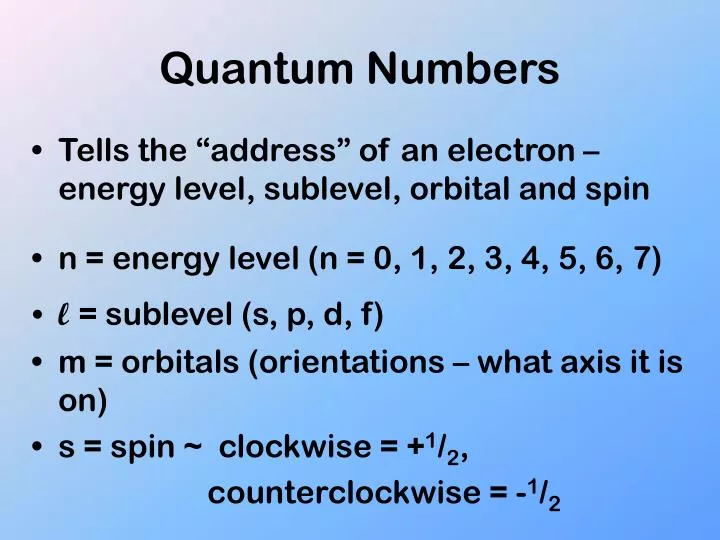 PPT Quantum Numbers PowerPoint Presentation Free Download ID 6766216 ppt-quantum-numbers-powerpoint-presentation-free-download-id-6766216